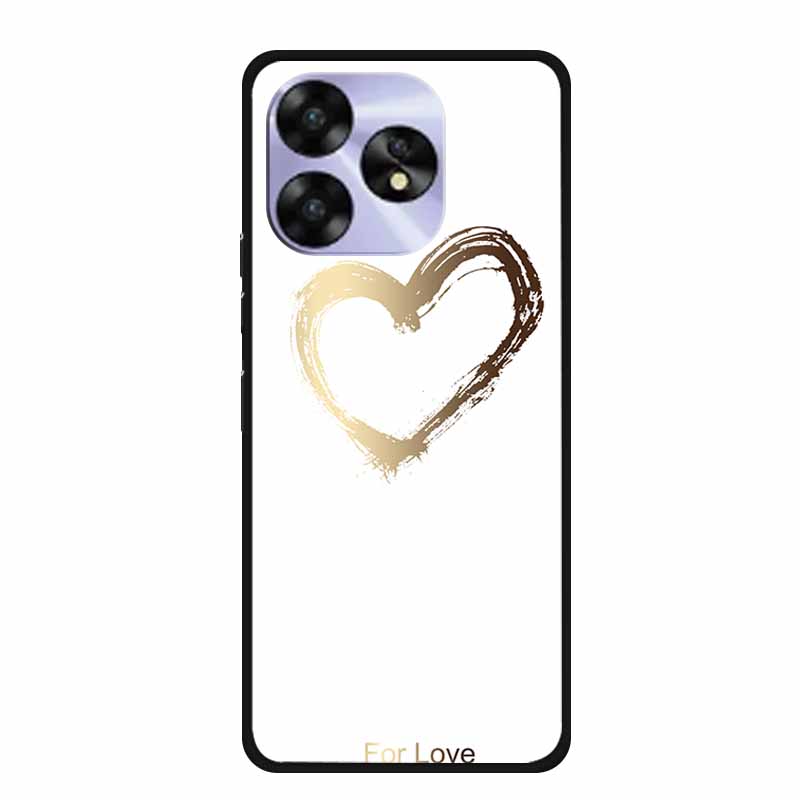 For Umidigi A15c A15 Case Painted Black Bumper TPU Soft Silicone Phone Cover For Umidigi A15 Cases A 15 15T Coque Funda Capa Cat