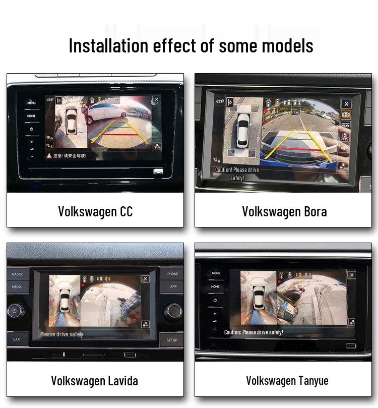 360° Panoramic Dual CAN Display for VW T-Roc, Teramont X, Tiguan L, Sagitar