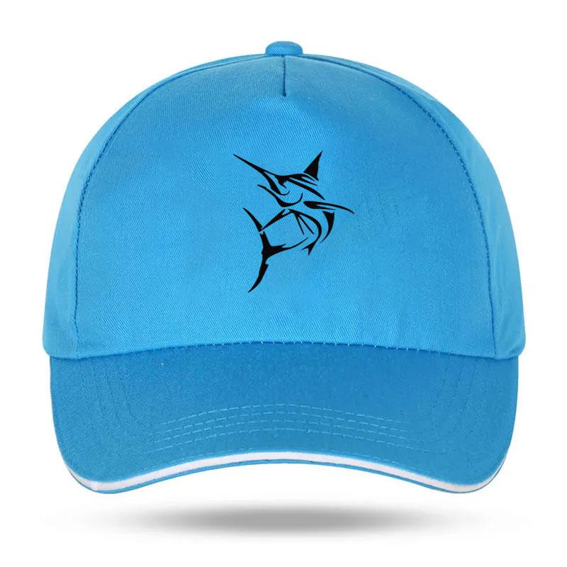 Marlin Fish Large swordfish Fishing Print Baseball Cap Unisex Women Parent-child Hats Outdoor Adjustable Caps Trucker Hat wayne