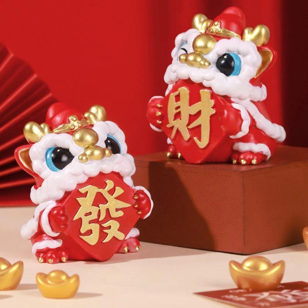 Traditional Wake Lion Ornaments Cartoon Lucky Dancing Lion Model  Tabletop Decoration