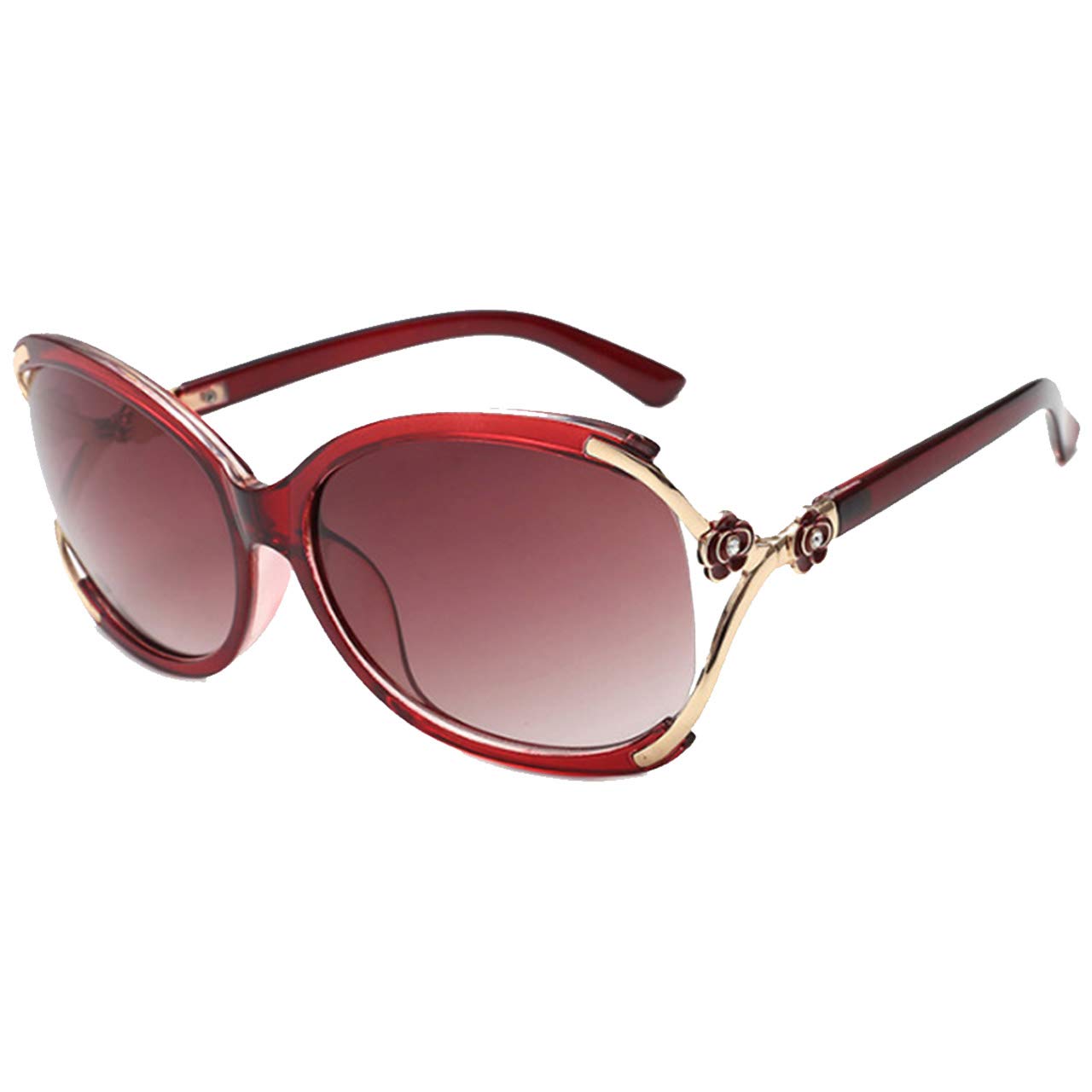 

CHROME CRANE Women s Fashionable Sunglasses with UV400 Protection, GL007 (02.Red)