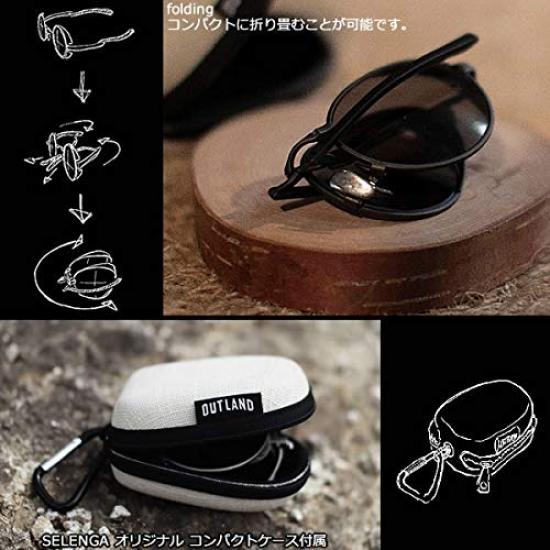 OUTLAND Sunglasses SELENGA Silver Silver Mirror X Polarized Smoke Foldable Selenga by Yamamoto Polarized Sunglasses for Fishing OL-402 (SIL) Optical,