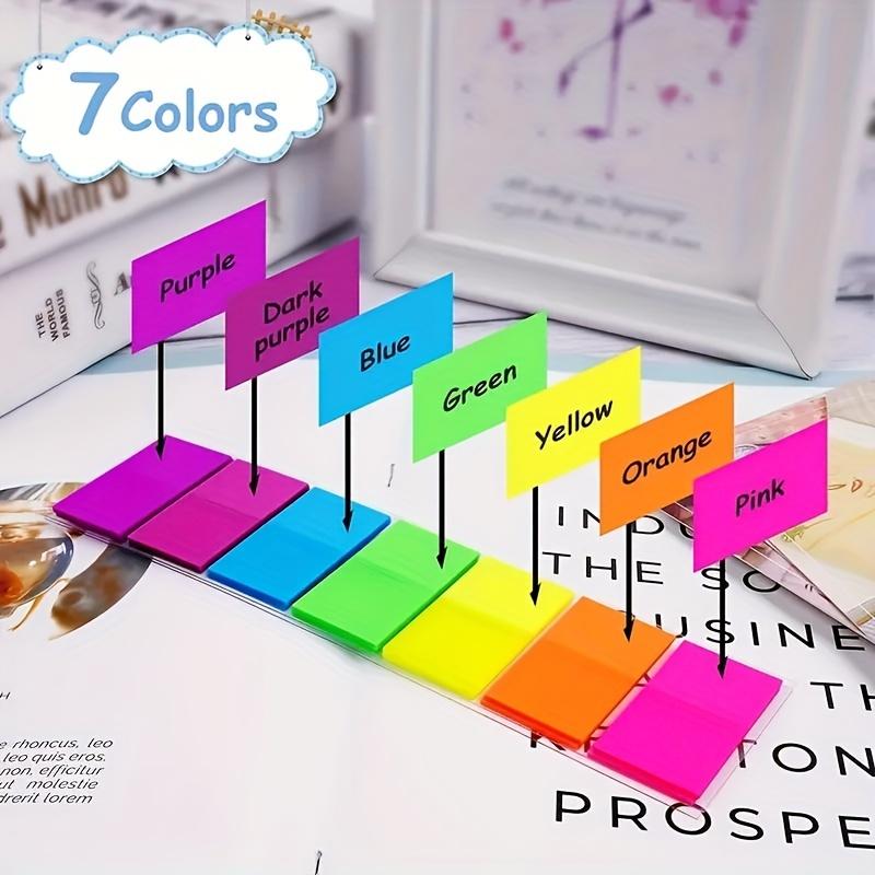 1020 Sheets Colorful Sticky Notes Set - Transparent PET Waterproof Index Tabs, Adhesive Page Markers, Reusable Flags