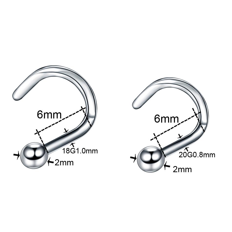 1 Stück G23 Titan Kristall Nasenstecker Piercing 18G 20G Nasenschraube Nazir Piercing Nasenflügel Ohrring Nasenring CZ Körperschmuck
