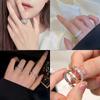 Adjustable Women's Ring Temperament Tide Ring Design Fashion Personality Commuter Style Index Finger Ring Wedding Party Jewelry Elegant Accessories