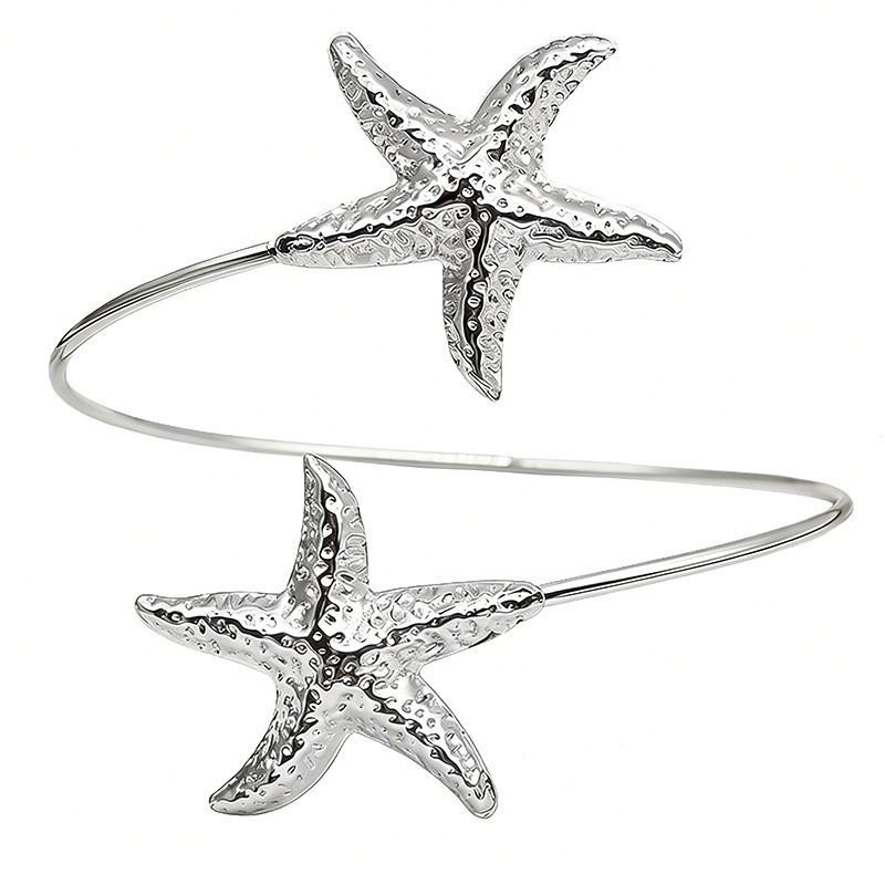 Boho Arm Cuff Open Adjustable Upper Arm Bracelet Bangle Beach Party Jewelry For Women