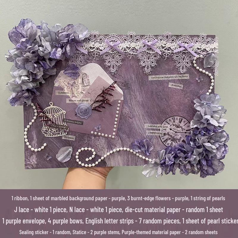 Purple Anime Ita Bag DIY Materials: Lazy Tie & Black/White Background Boards Set