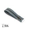 Zipper - ECLAIR - Z19 - Separable Brass - 65 Cm - Dark Grey