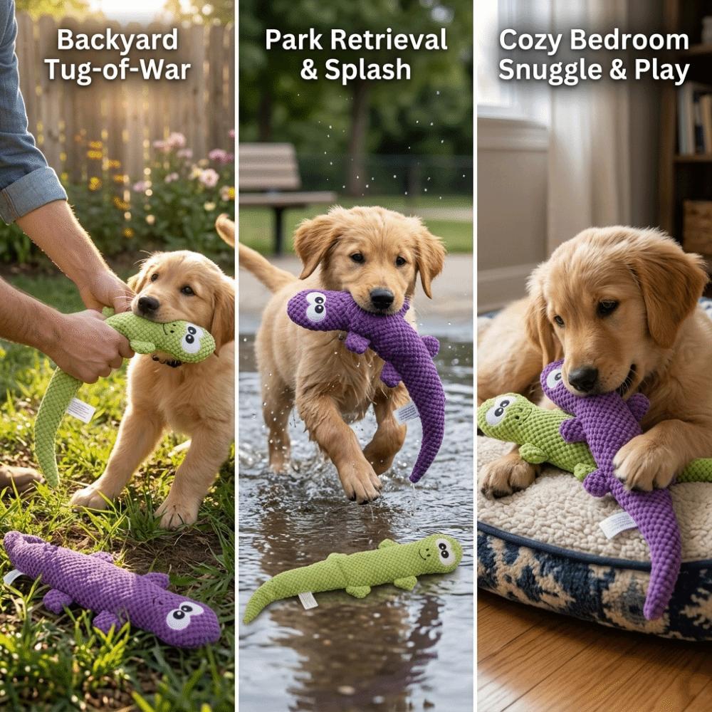 Crinkle Paper Plush Squeaky Toy Cartoon Lizard Lizard Dog Toy Pet Bite Toy Daily Entertainment зелёный