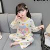 Girls Cartoon Long Sleeve Pajama Set for Spring Autumn Home Wear