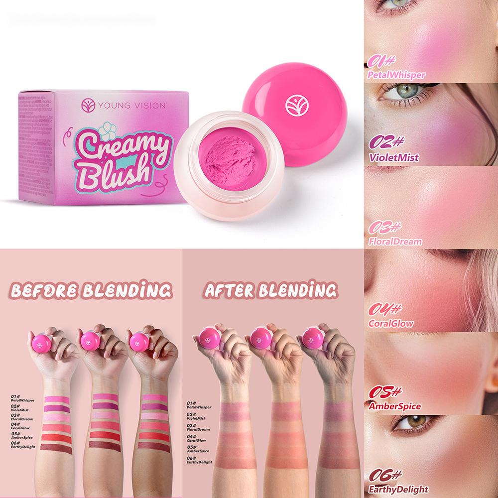 Mousse Blusher Cream Natural Long Lasting Matte Velvet Rouge Cheek Tint Face Makeup