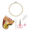 Embroidery Set Includes Vibrantly Thread Pre Printing Cloth Embroidery Hoop J0MC