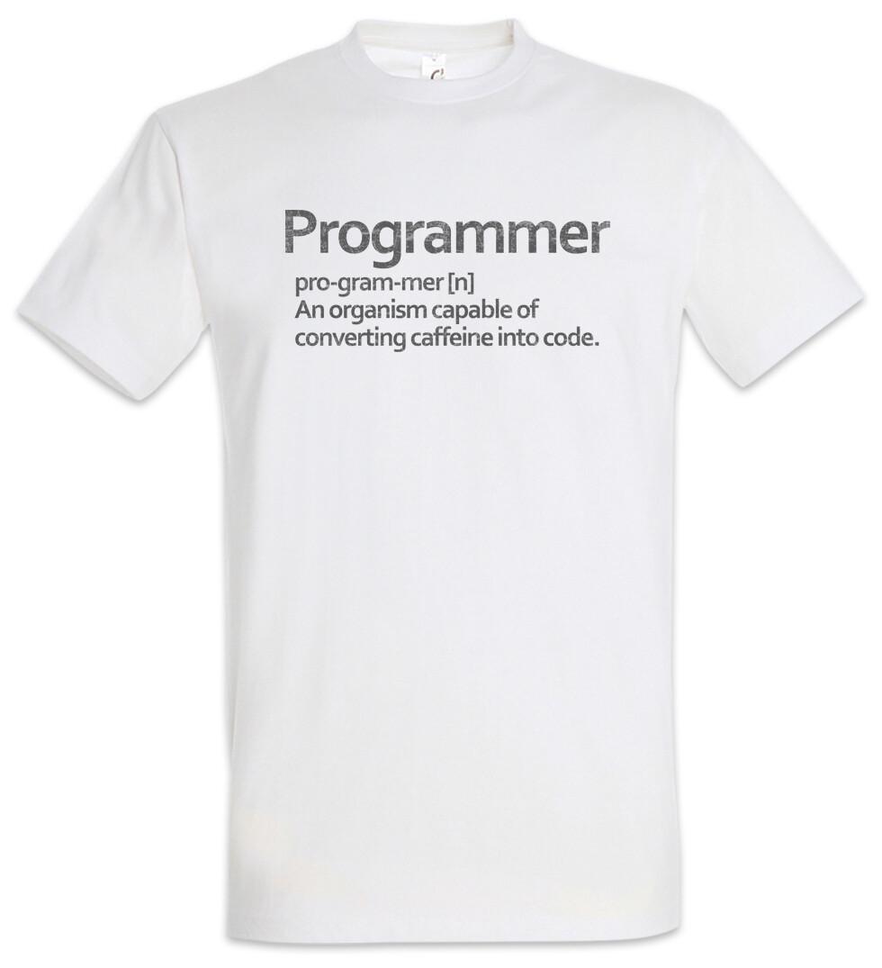 Programmer T-Shirt Mens Womens Tees Top Caffeine Coffee Code Computer Science Scientist Coder Fun Geek S