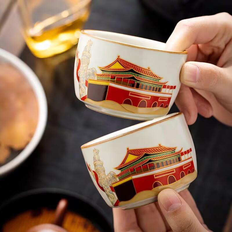 Ru Kiln Prosperous Chinese Master Cup Ceramic Personal Special Tea Cup High-End Exquisite Tea Cup Tea Set