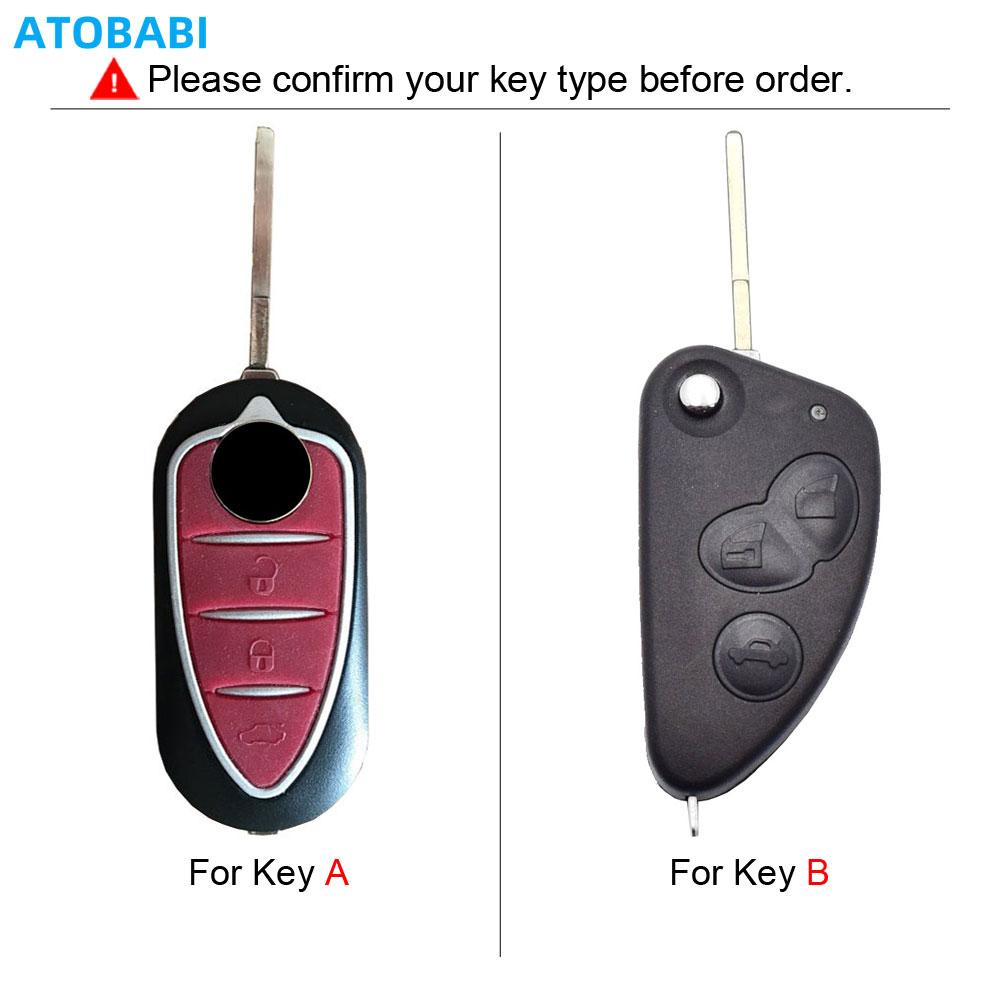 Leather Car Key Cover Bag For Alfa Romeo 147 159 GT Giulietta Mito Remote Control Fobs Protector Case Accessories