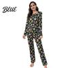 Cute Christmas Pajamas Womens Pajama Set Fall Winter 2 Piece Lounge Long Plaid Design Sleeve