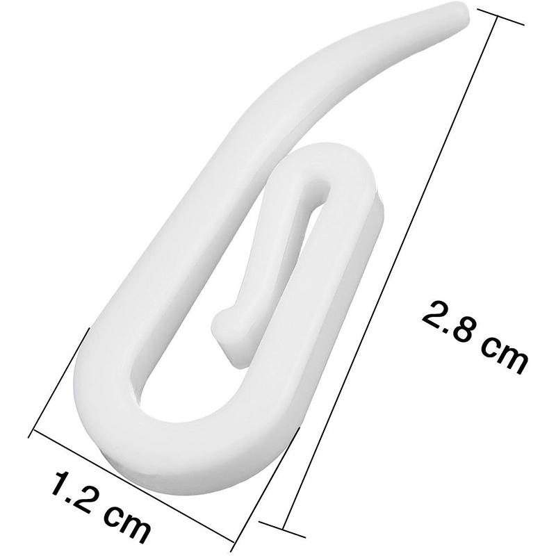 100/200Pcs Plastic Curtain Gather Hooks for Pleat Lace Curtain Wave Fold Sheers Plastic Curtain Hooks and Curtain Loops