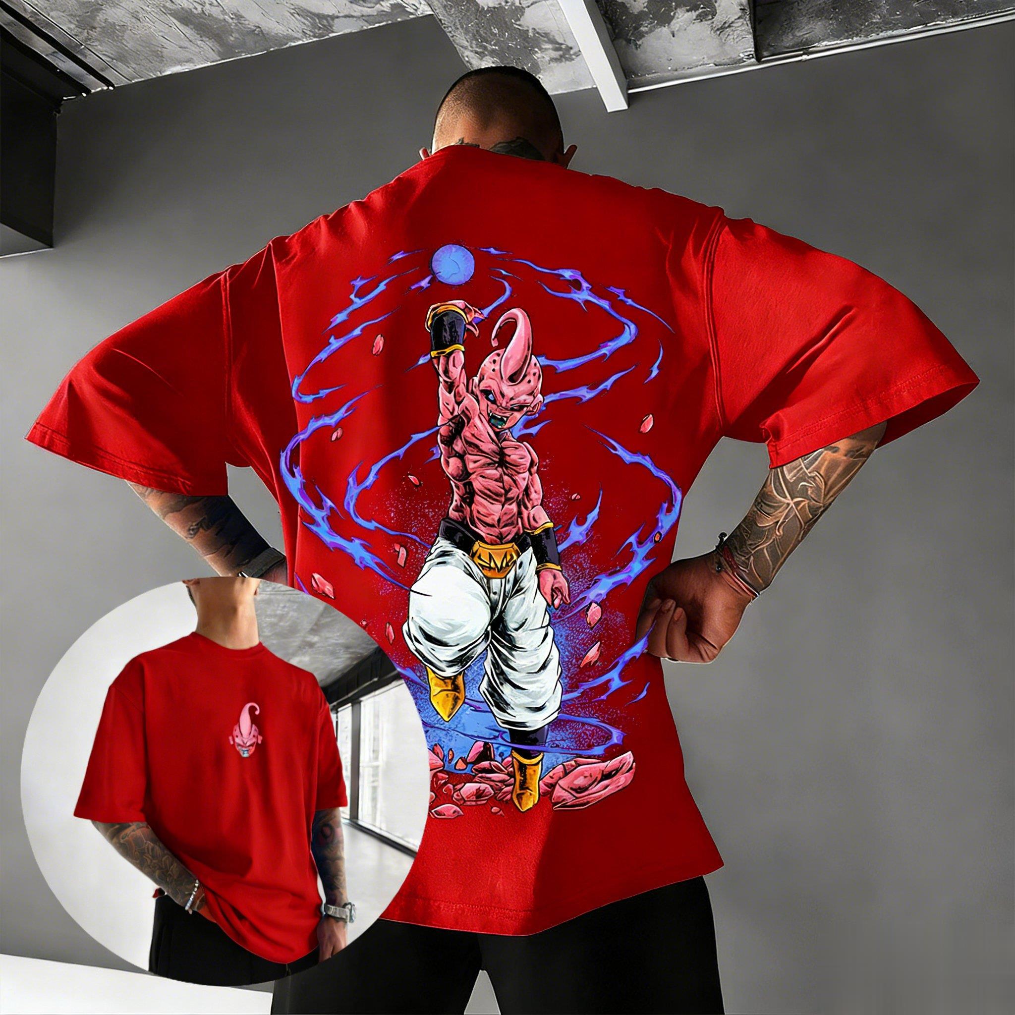 

Unisex Dragon Ball Majin Graphic T Shirt Men Women Short Sleeve Tee Anime Print 2026 Summer Y2k Streetwear Oversized Casual Tops S