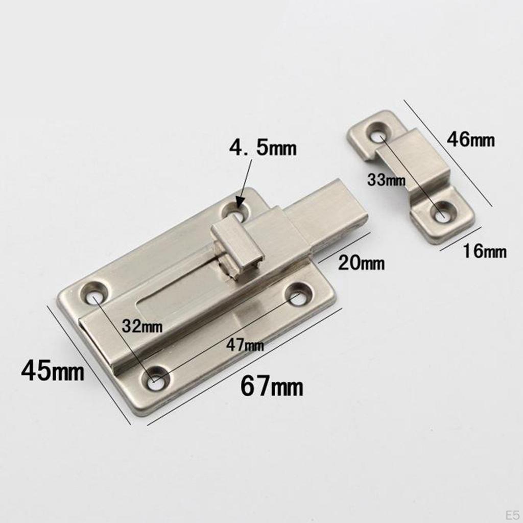 Adjustable Interior Door Latch with 6 Screws