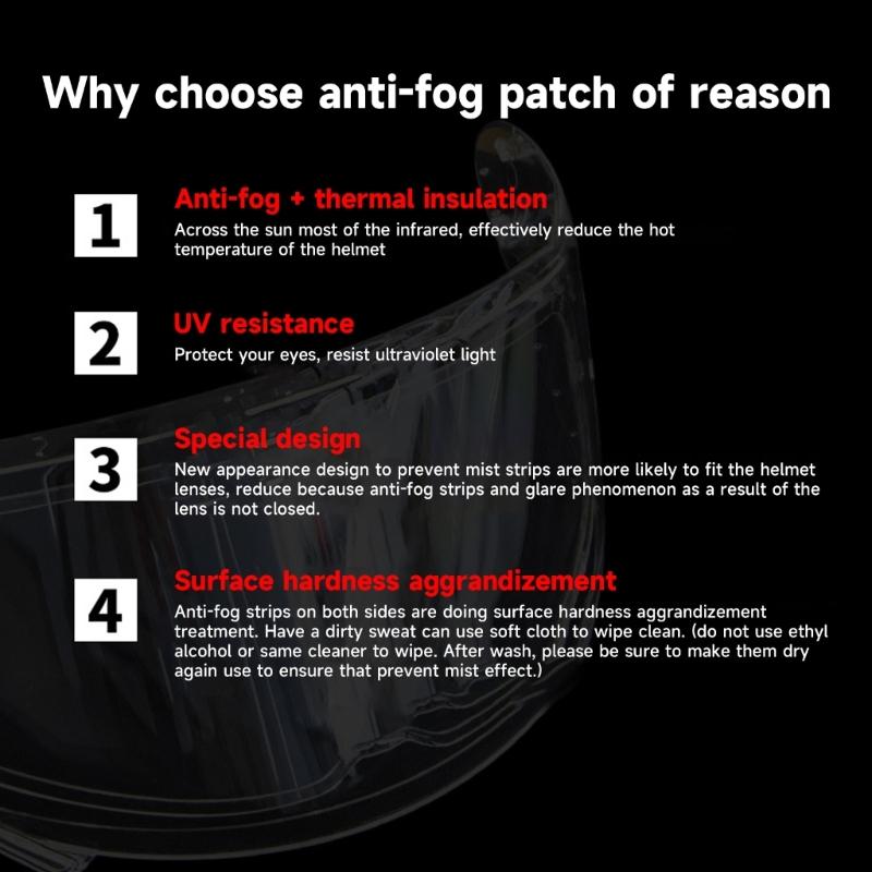 Universal Motorcycles Helmet Shield Anti Fog Film,Clear Visor Lens Insert Fog Resistant Waterproof Stickers Shield