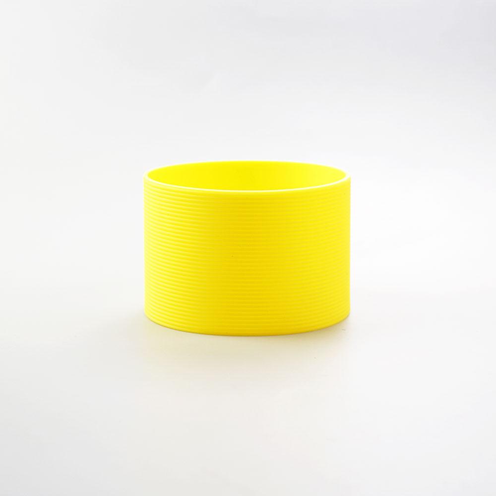 16 Colores 7.5CM Silicona Vidrio Taza Antideslizante Funda para Taza Aislamiento Antideslizante Cubierta Protectora 75MM Tapa de Taza con Raya Horizontal