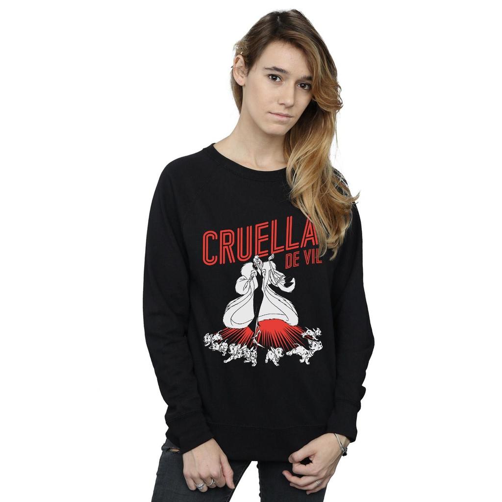 Disney Womens/Ladies Cruella De Vil Dalmatians Sweatshirt