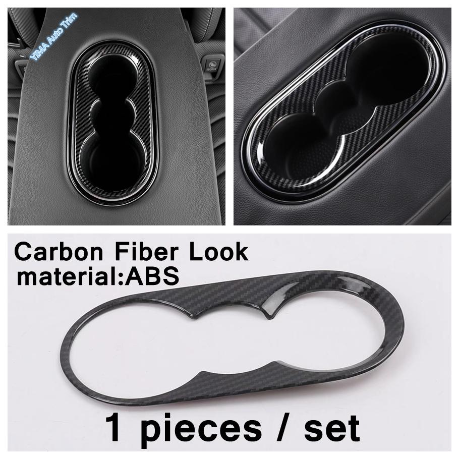 For VW Volkswagen ID.6 ID6 Carbon Fiber Car Window Lift Button / Head Lights Switch / Water Cup Accessories Cover Trim