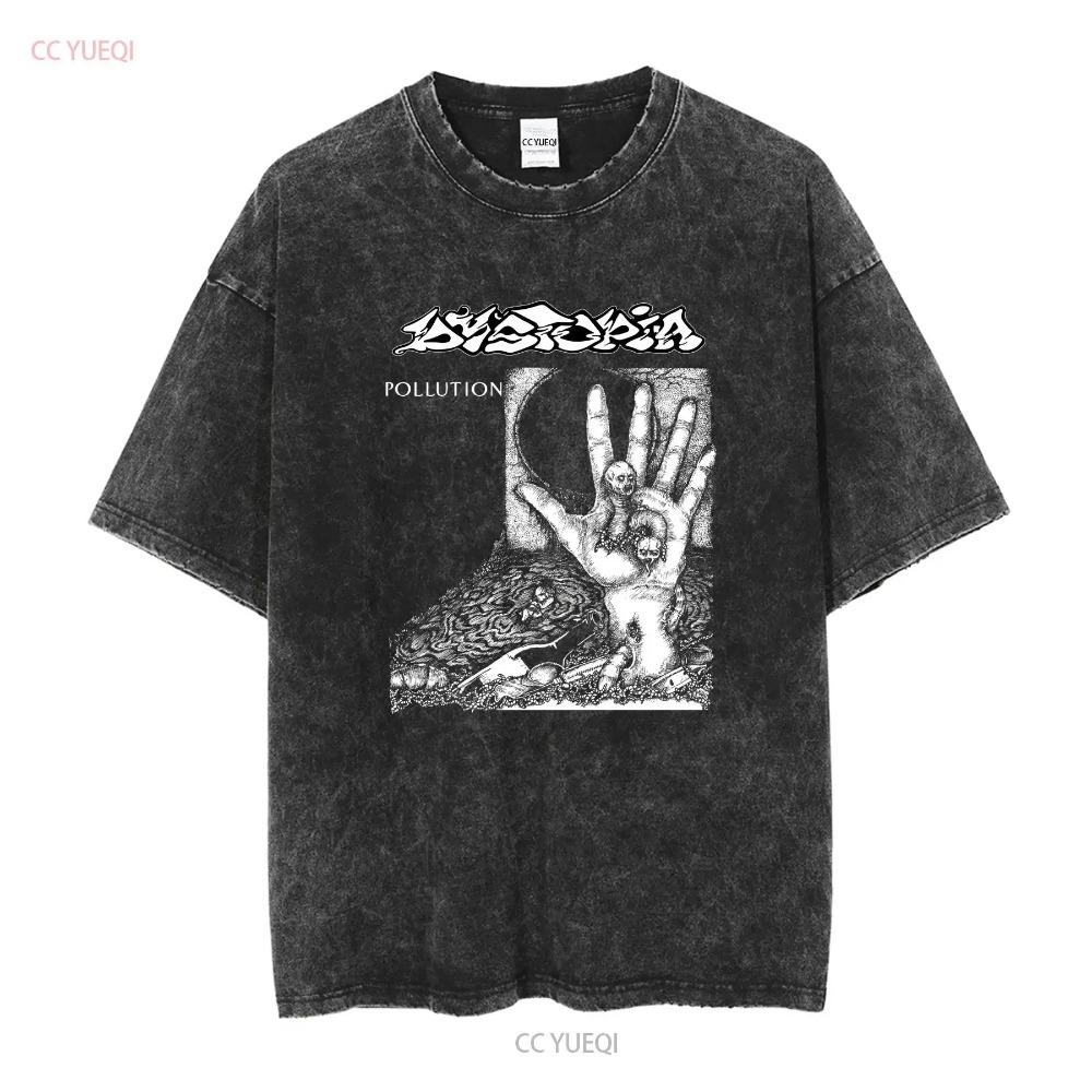 Dystopia T Shirt Band For AN28865 Vintage Washed Fashion Comfortable Slightly Breathable Homme Stretched Top For Everyday Wear