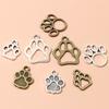 20-40pcs Alloy Metal Cat/Dog Footprint  Charms Pendant DIY Jewelry Making Accessories for Necklace Bracelet Earrings
