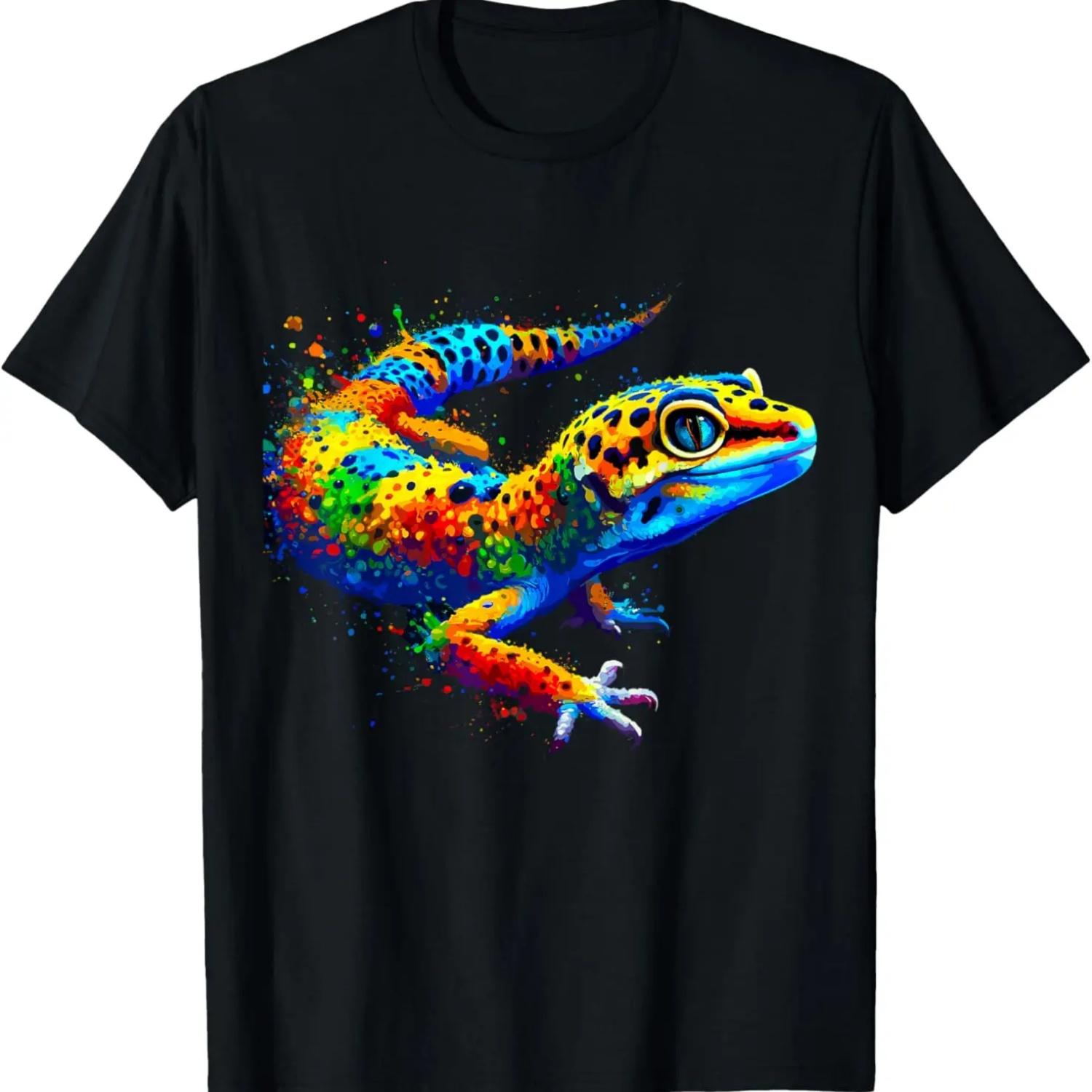 Colorful Leopard Gecko T-Shirt S чёрный
