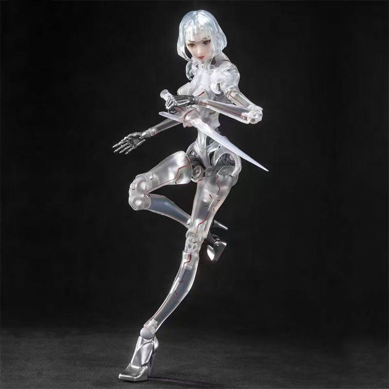 1/12 Sci-Fi Android Figure Ai Agent Femella C1 Action Figure Movable Joints Model Collectible Gk Toy Desktop Ornament Anime Gift