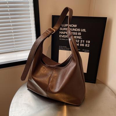 Taschen mit großem Fassungsvermögen Damen Herbst vielseitig 2025 neue Mode Umhängetasche Textur beliebt Retro Bucket Bags dieses Jahr