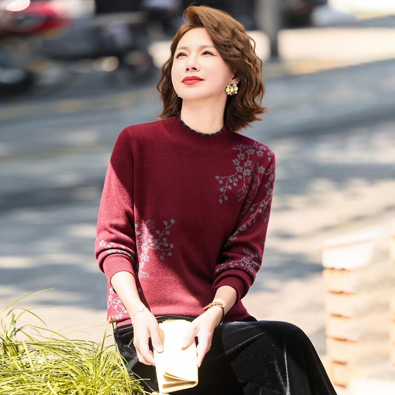 

Jianhu Women s Round Neck Pullover Knit Sweater XL