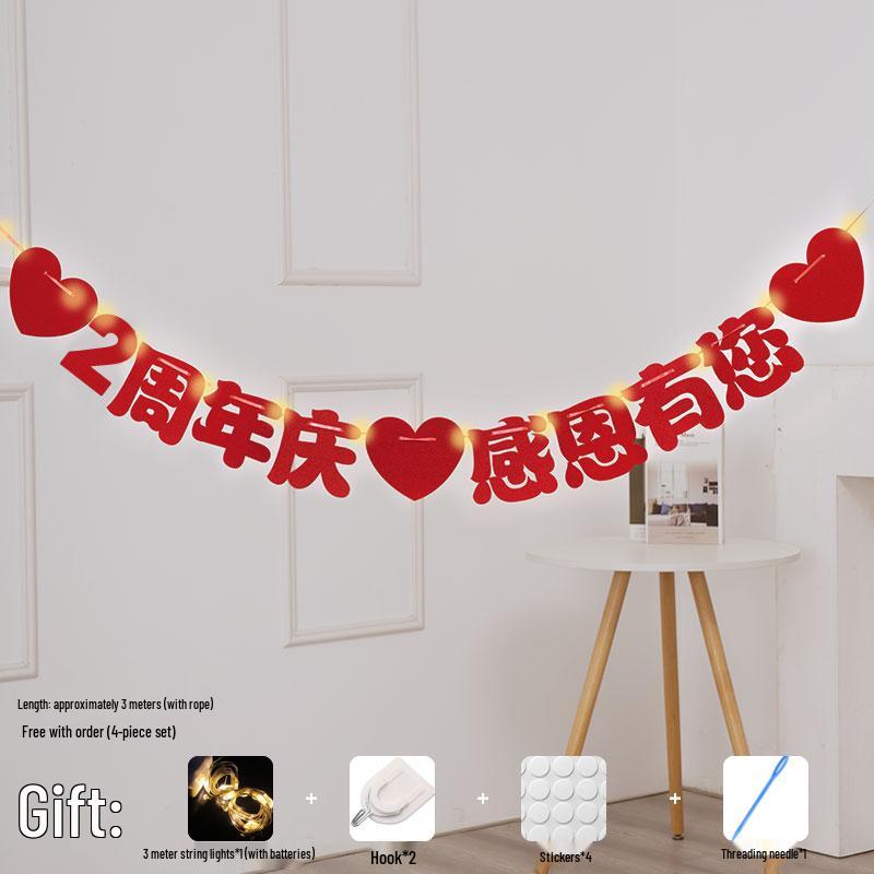 Anniversary Non-Woven Pull Flag for Store Opening Decoration