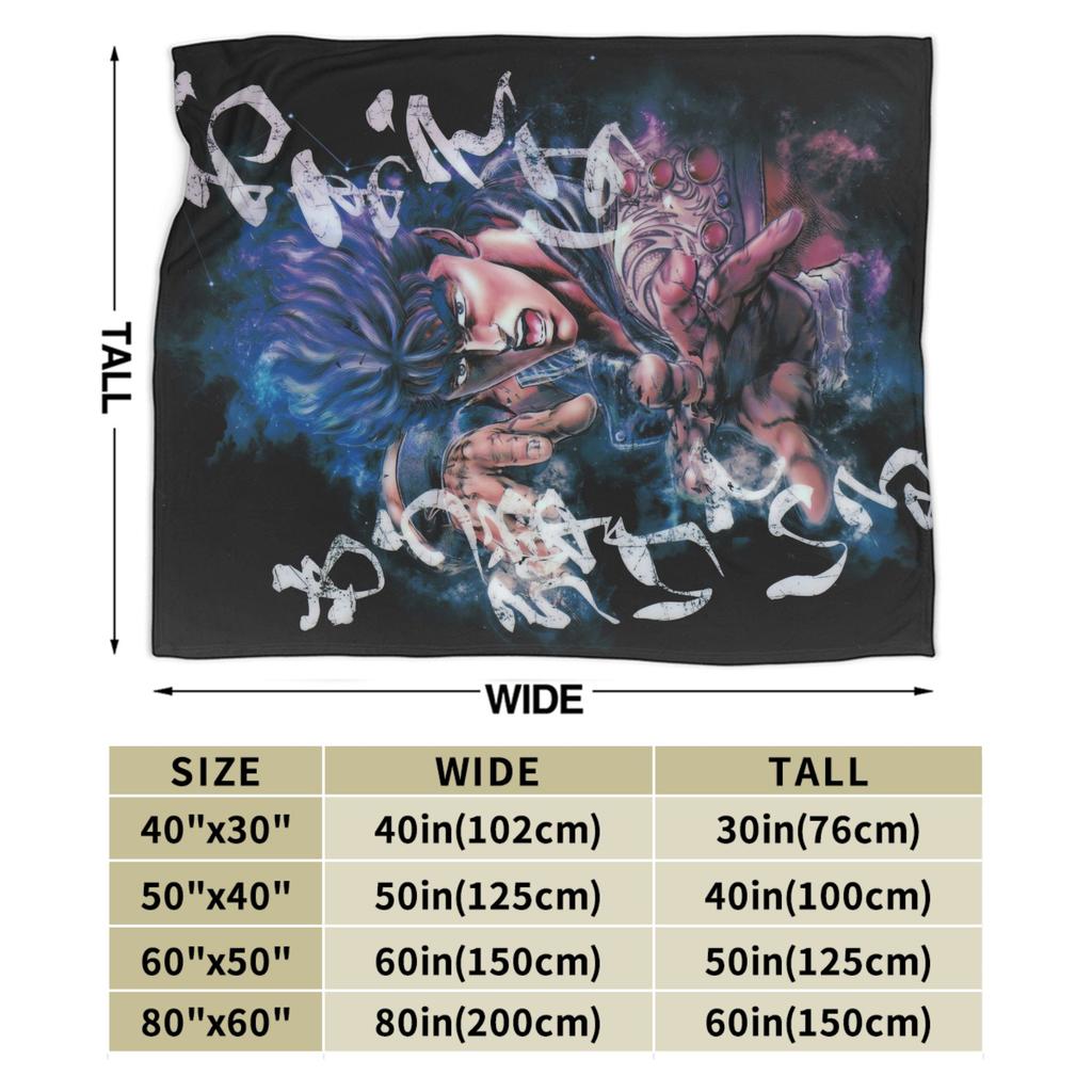 Hokuto No Ken Survivor Cute Warm Soft Blanket Children Plush Bedding Throws Aesthetic Couch Bed Flannel Bedspread Sofa Bed Cover