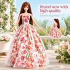 Fashion Doll Dress 2 Colors Doll Clothes Accessories French Floral Dresses  for 1/6 11.5" Doll