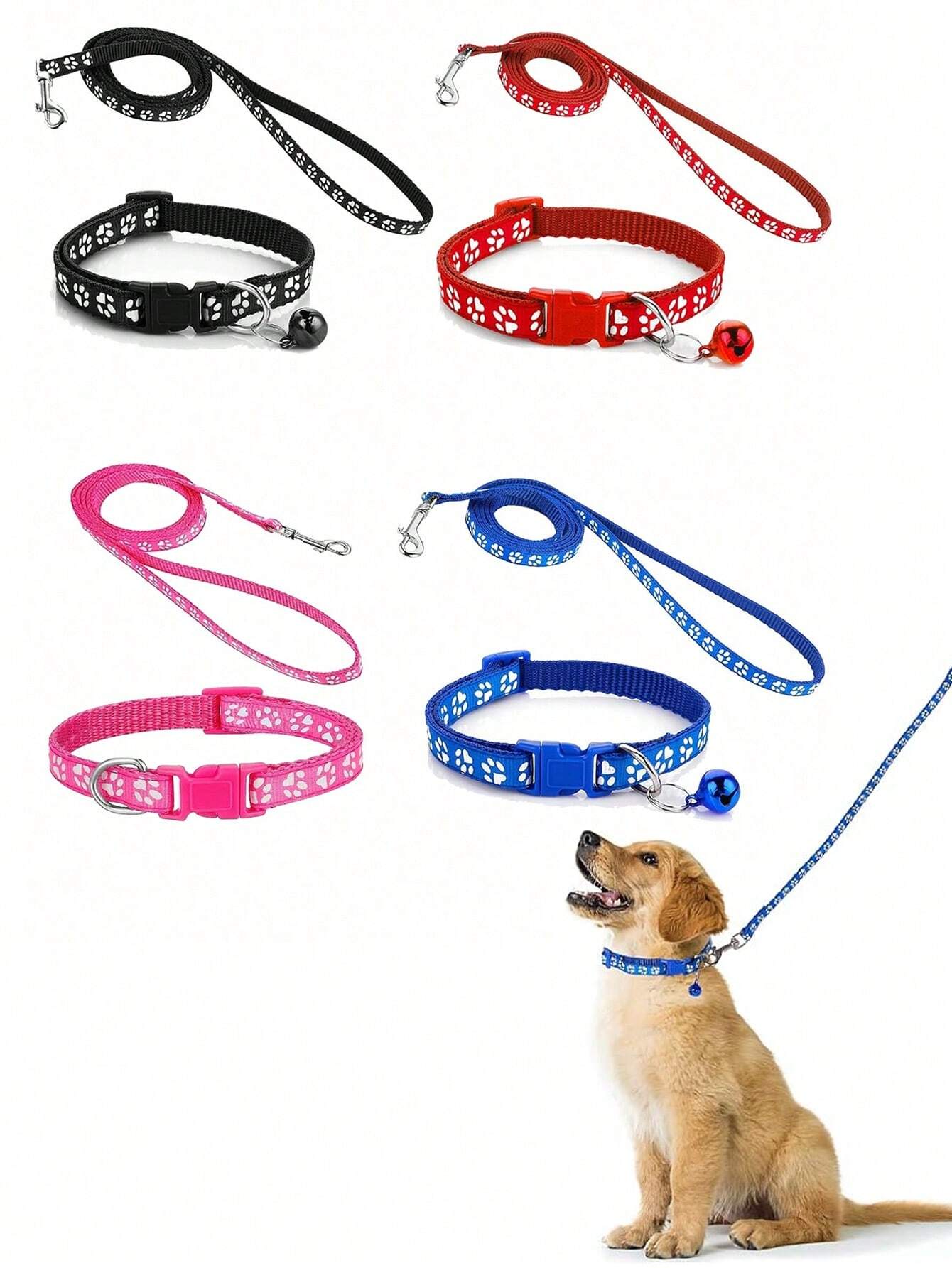 Equipped With Adjustable Buckle, Fashionable And Collar, Suitable For Small Dogs And Cats, With Multiple Colors To Choose From Red