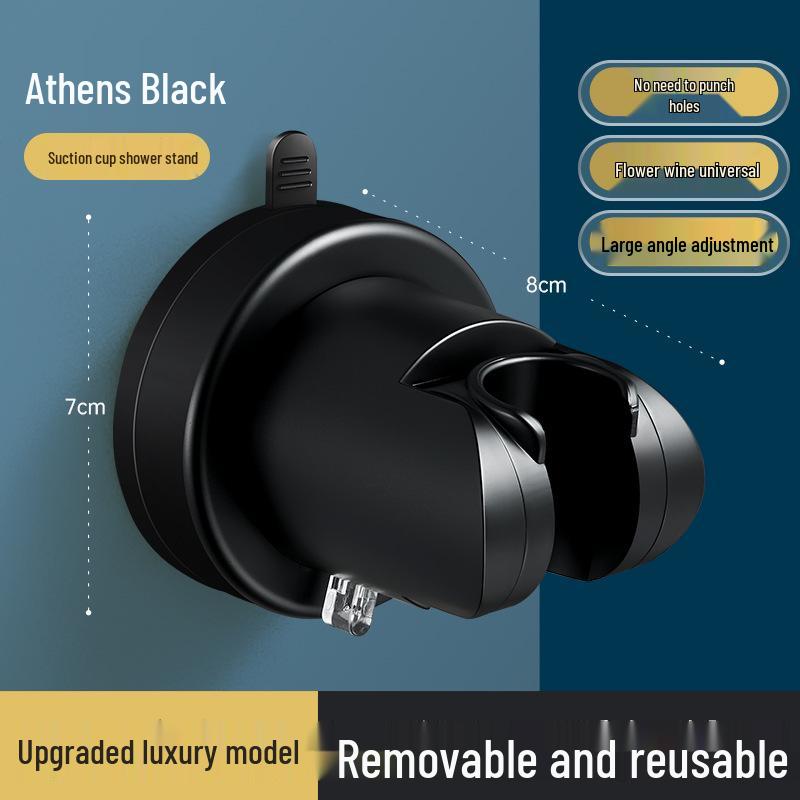 Adjustable No-Drill Suction Shower Head Holder