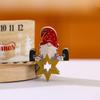 Weihnachts-Advents-Countdown 24 Tage Kalender Holzgnome Weihnachtsmann mit Rentier Dekorationen Tischkalender für Zuhause Festival Feiertag
