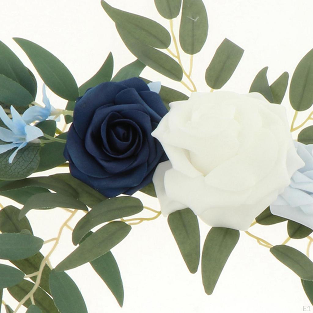2 Pieces Silk Wedding Arch Flowers, Flowers Swag Garland Hanging Display Plant for Sign Holiday