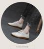 Top layer cowhide sewn bag shoes, soft soled soft top casual shoes for women, easy to wear on one foot, retro mom single shoes