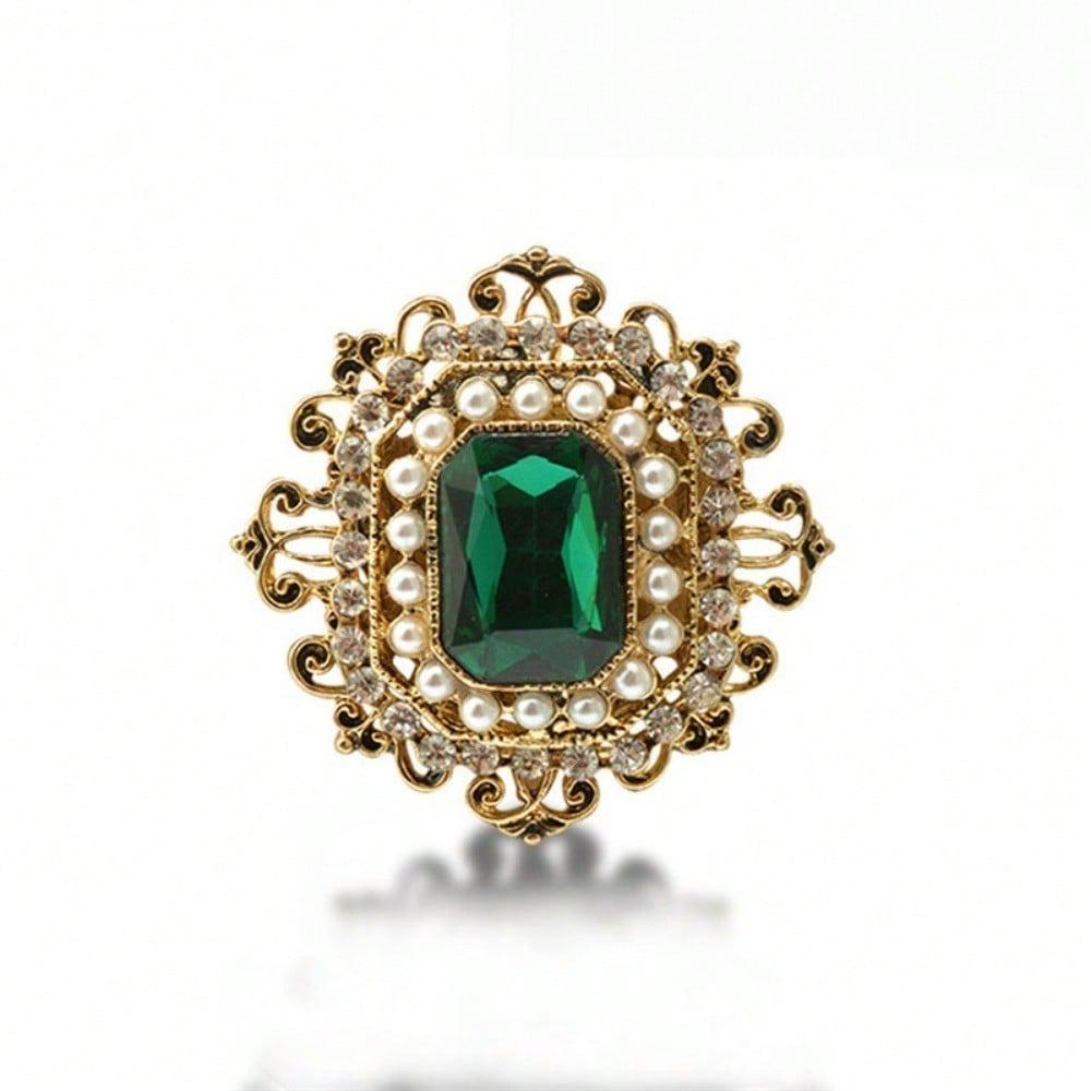 High End Fashion Retro Rhinestone Bohemian Style Brooch Clothing Accessories