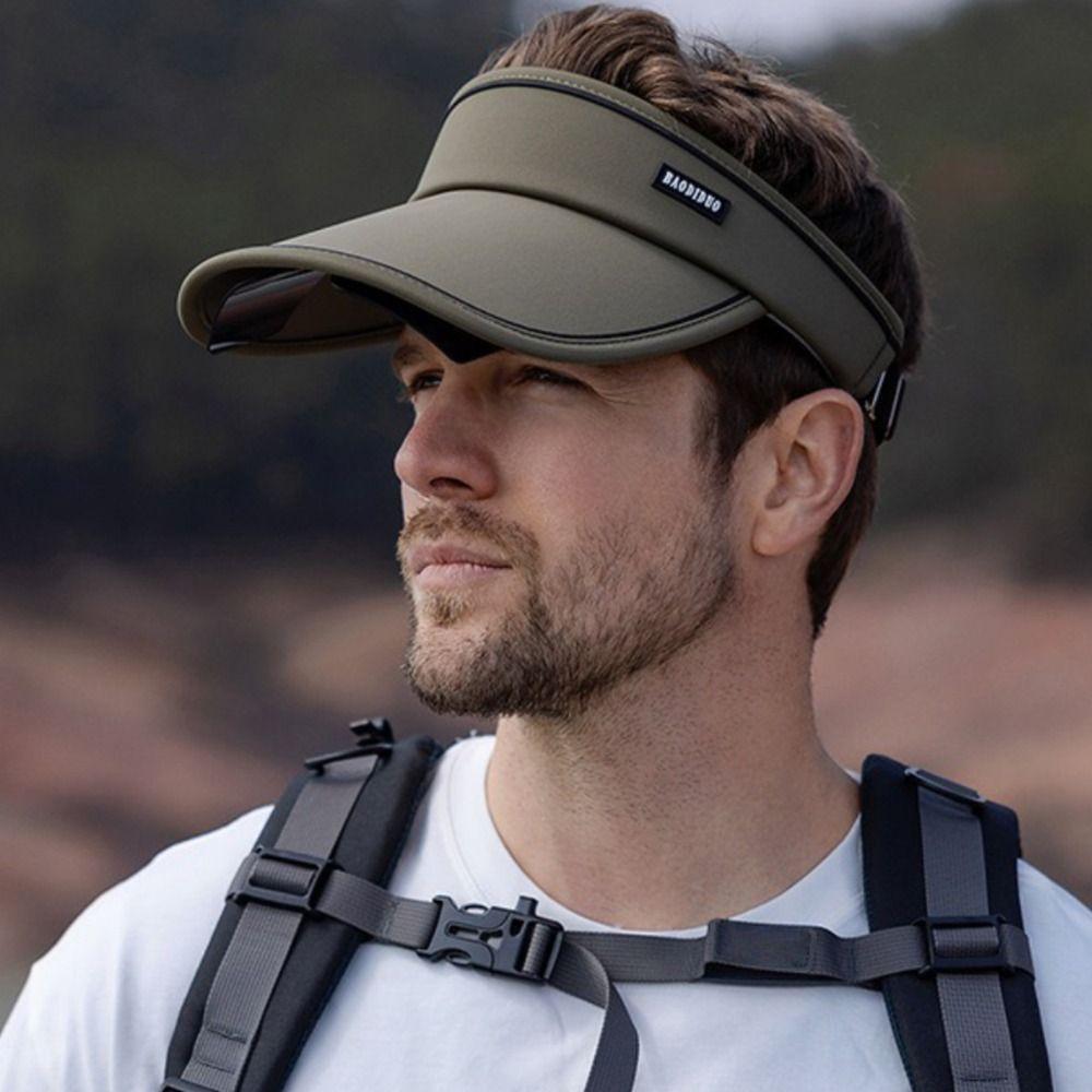 Adjustable Empty Top Cap Breathable Sport Hat Fashion Sun Hat with Sunglass  Outdoor Sport