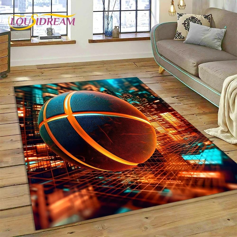Rama boiska do koszykówki Dywan z kreskówek do sypialni, salonu, dekoracji sofy, duża dekoracja podłogi dla dzieci
