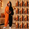 Damen Halloween Print Flanell Strampler Loungewear Set für gemütliches Entspannen