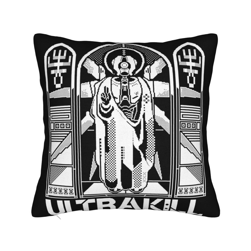 Подушки з принтом відеогри Ultrakill Наволочки для подушок Декор для теплої вітальні На блискавці Багаторозмірні