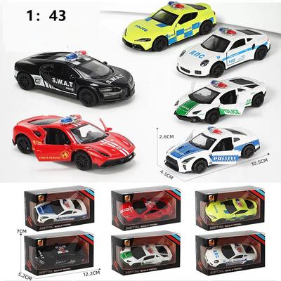1:43 voiture de police haut de gamme modèle de voiture en alliage jouet de voiture pour enfants peut ouvrir la porte rétracter ornements collection mini voiture