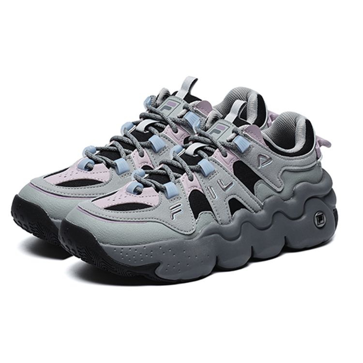 FILA Panini Fashion Comfortable Versatile Low-Top Retro Basketball Shoes Women sneaker Gray F12W242605FQF