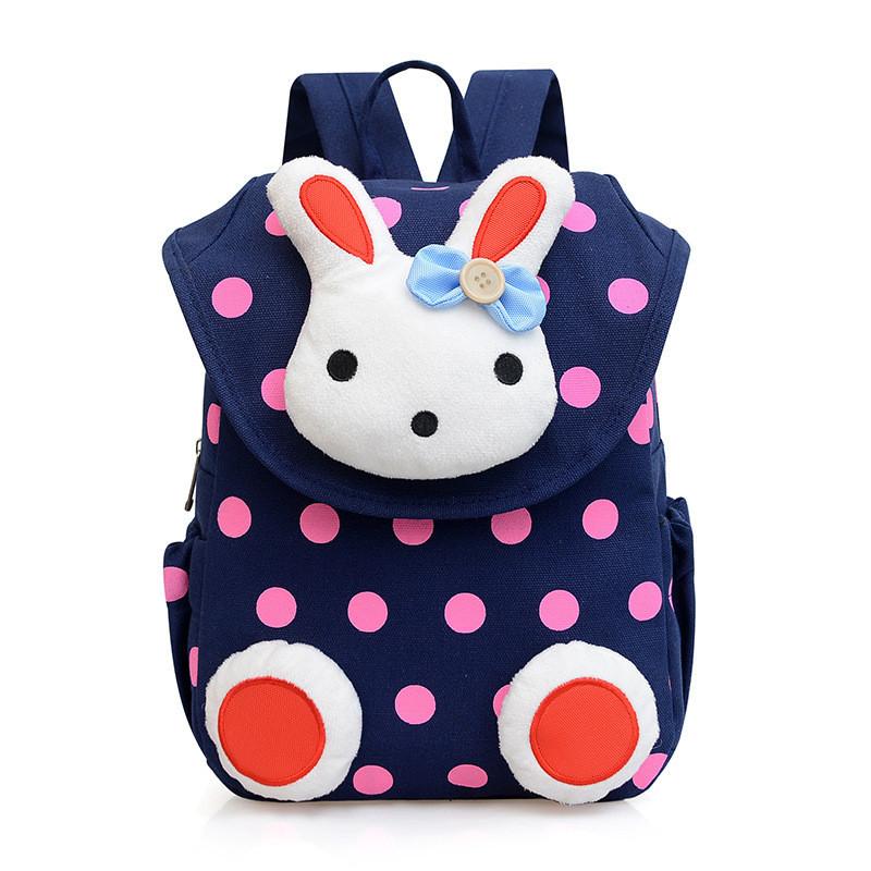 Fashionable Breathable Lightweight Canvas Bunny Backpack For School Kids