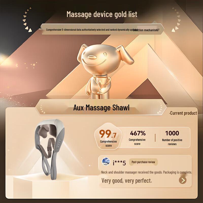 Aux Cervical Shoulder Neck Massager Shawl CN Plug (adapter Included)